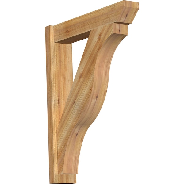 Ekena Millwork Funston Slat Rough Sawn Outlooker, Western Red Cedar, 6"W x 28"D x 36"H OUT06X28X36FST06RWR - main